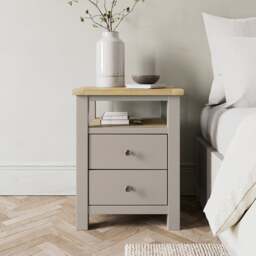 Olney 2 Drawer Bedside Table - thumbnail 1