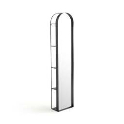 New York Arched Full Length Wall Mirror with Shelves - thumbnail 3