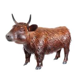 Standing Metal Highland Cow Garden Ornament