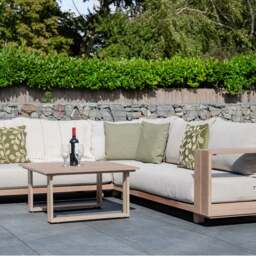 Norfolk Leisure Darlington Wood Look Aluminium Corner Set - thumbnail 1