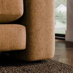 Magnus Vintage Soft Chenille 3 Seater Sofa - thumbnail 4
