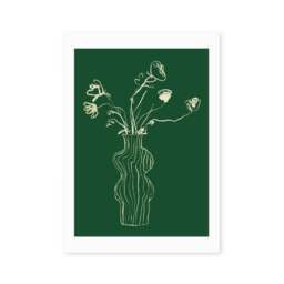 East End Prints Roses on Green Print - thumbnail 2