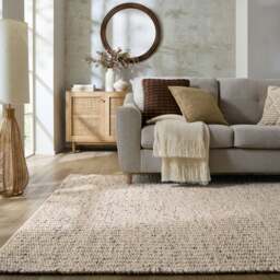 Flecked Braided Wool Rug - thumbnail 1
