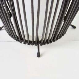 Alec Natural Cane Black Floor Lamp - thumbnail 3