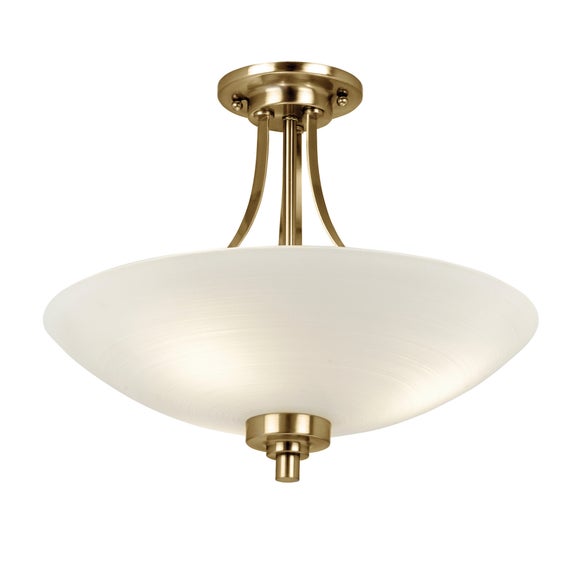 Vogue Welles 3 Light Semi Flush Ceiling Light - image 1