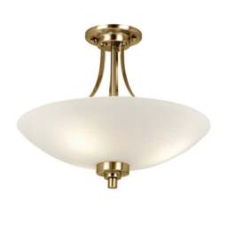Vogue Welles 3 Light Semi Flush Ceiling Light - thumbnail 1