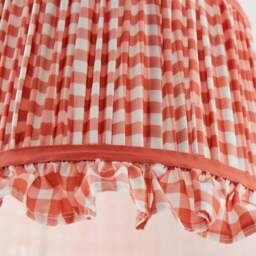 Carys Frilled Gingham Drum Lamp Shade - thumbnail 3
