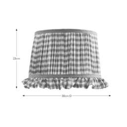 Carys Frilled Gingham Drum Lamp Shade - thumbnail 5