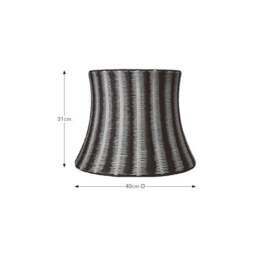 Khyra Striped Rattan Easy Fit Pendant Shade - thumbnail 4