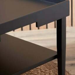Marnie Coffee Table, Black Wood - thumbnail 4