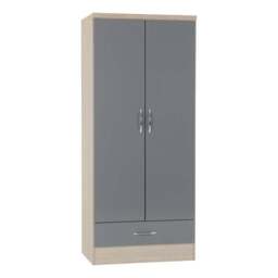 Nevada Double 1 Drawer Wardrobe - thumbnail 2
