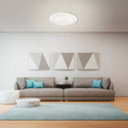EGLO Frania-S LED Rounded Crystal Effect Flush Wall and Ceiling Light - thumbnail 1