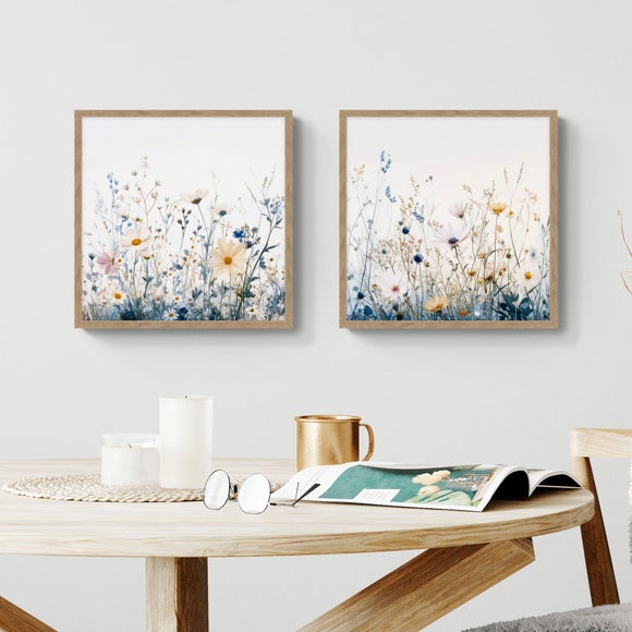 Artko Set of 2 Gentle Morning Light Wildflowers by Irena Orlov Framed Prints - image 1