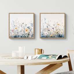 Artko Set of 2 Gentle Morning Light Wildflowers by Irena Orlov Framed Prints