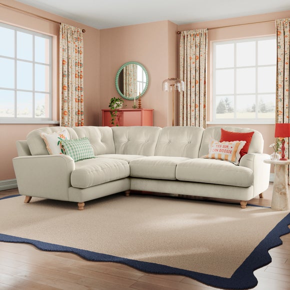 Martha Vintage Velvet Full Corner Sofa - image 1