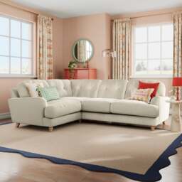 Martha Vintage Velvet Full Corner Sofa - thumbnail 1