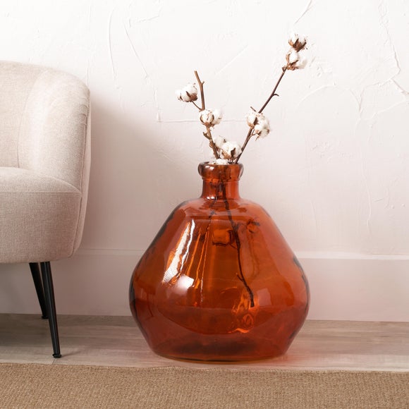 Orange Organic Shaped Glass Vase - image 1