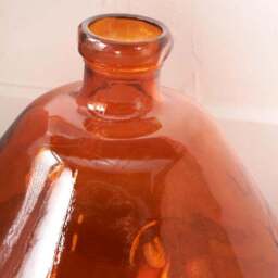 Orange Organic Shaped Glass Vase - thumbnail 2