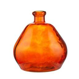 Orange Organic Shaped Glass Vase - thumbnail 4