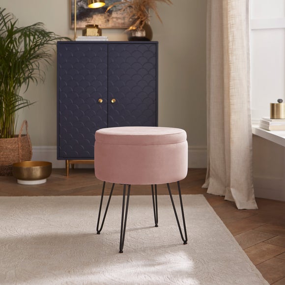 Avery Velvet Storage Footstool - image 1
