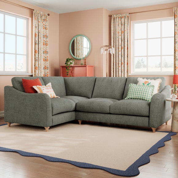 Hattie Tonal Plush Chenille Corner Sofa - image 1