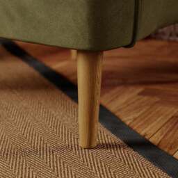 Leo Velvet High Back Winged Armchair - thumbnail 5
