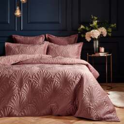 Paoletti Palmeria Embroidered Reversible Duvet Cover & Pillowcase Set - thumbnail 1