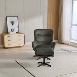 Image Furnishings Isla Swivel Recliner Chair with Footstool - thumbnail 2