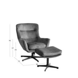 Image Furnishings Isla Swivel Recliner Chair with Footstool - thumbnail 5
