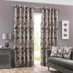 Zen Jacquard Eyelet Curtains - thumbnail 2
