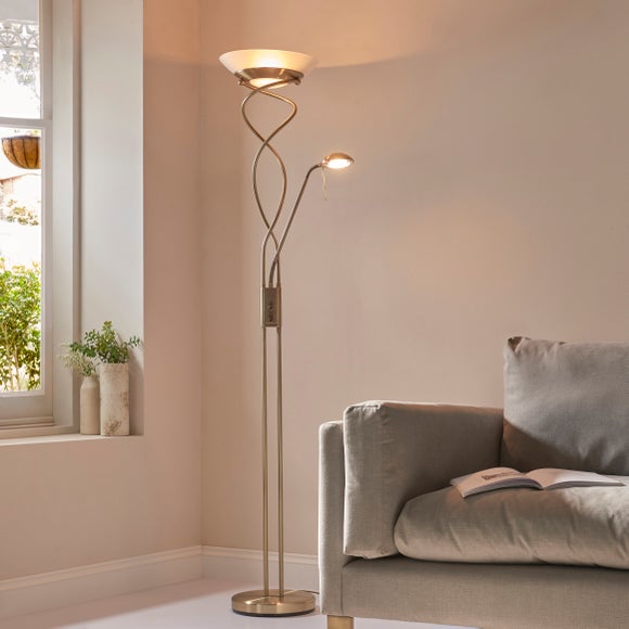 Vogue Lukas Uplighter Mother & Child Metal Floor Lamp - image 1