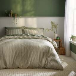 Portloe Stripe 100% Cotton Duvet Cover & Pillowcase Set - thumbnail 1