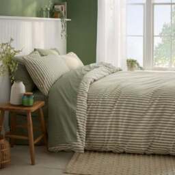 Portloe Stripe 100% Cotton Duvet Cover & Pillowcase Set - thumbnail 6
