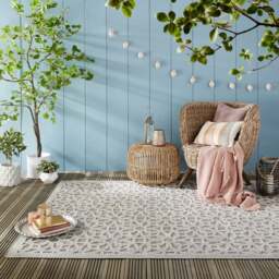 Argento Textured Indoor Outdoor Rug - thumbnail 1