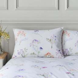 Springfield Floral Lilac Duvet Cover and Pillowcase Set - thumbnail 2