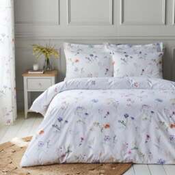 Springfield Floral Lilac Duvet Cover and Pillowcase Set - thumbnail 3