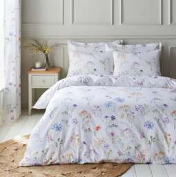 Springfield Floral Lilac Duvet Cover and Pillowcase Set - thumbnail 1