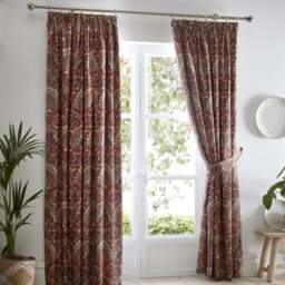"Palais Multicoloured Pencil Pleat Curtain 66"" x 72"""