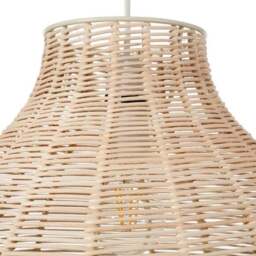 Caswell Rattan Cloche Easy Fit Pendant Shade - thumbnail 2