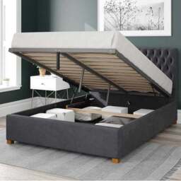 Monroe Plush Velvet Ottoman Bed Frame - thumbnail 2