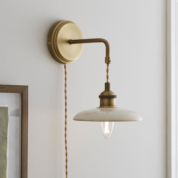 Churchgate Fawsley Fern Industrial Plug In Wall Light - image 1