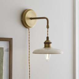 Churchgate Fawsley Fern Industrial Plug In Wall Light - thumbnail 1