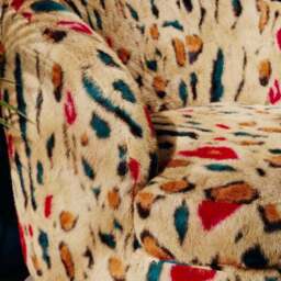Marcie Bright Leopard Print Faux Fur Cocktail Chair - thumbnail 3