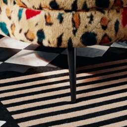 Marcie Bright Leopard Print Faux Fur Cocktail Chair - thumbnail 4