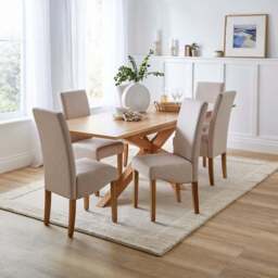 Ethan Set of 2 Dining Chairs, Fabric - thumbnail 2