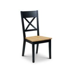 Hockley Set of 2 Dining Chairs, Black - thumbnail 1