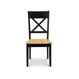 Hockley Set of 2 Dining Chairs, Black - thumbnail 2
