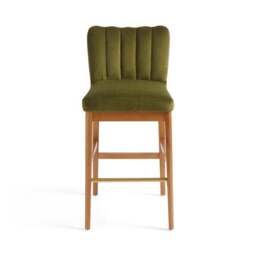 Delilah Bar Stool, Velvet - thumbnail 6
