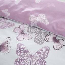 Catherine Lansfield Scatter Butterfly Heather Duvet Cover and Pillowcase Set - thumbnail 4