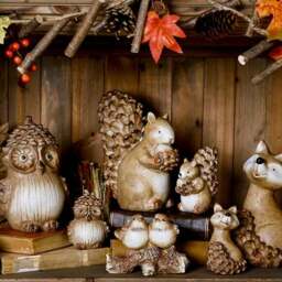Country Living Wood Effect Owl with a Pinecone Hat Ornament - thumbnail 6